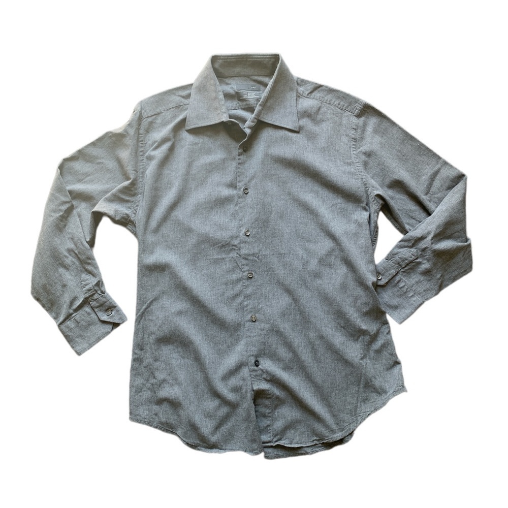 Zara Mens Long Sleeve Size XL Dress Shirt Gray Item# 69F